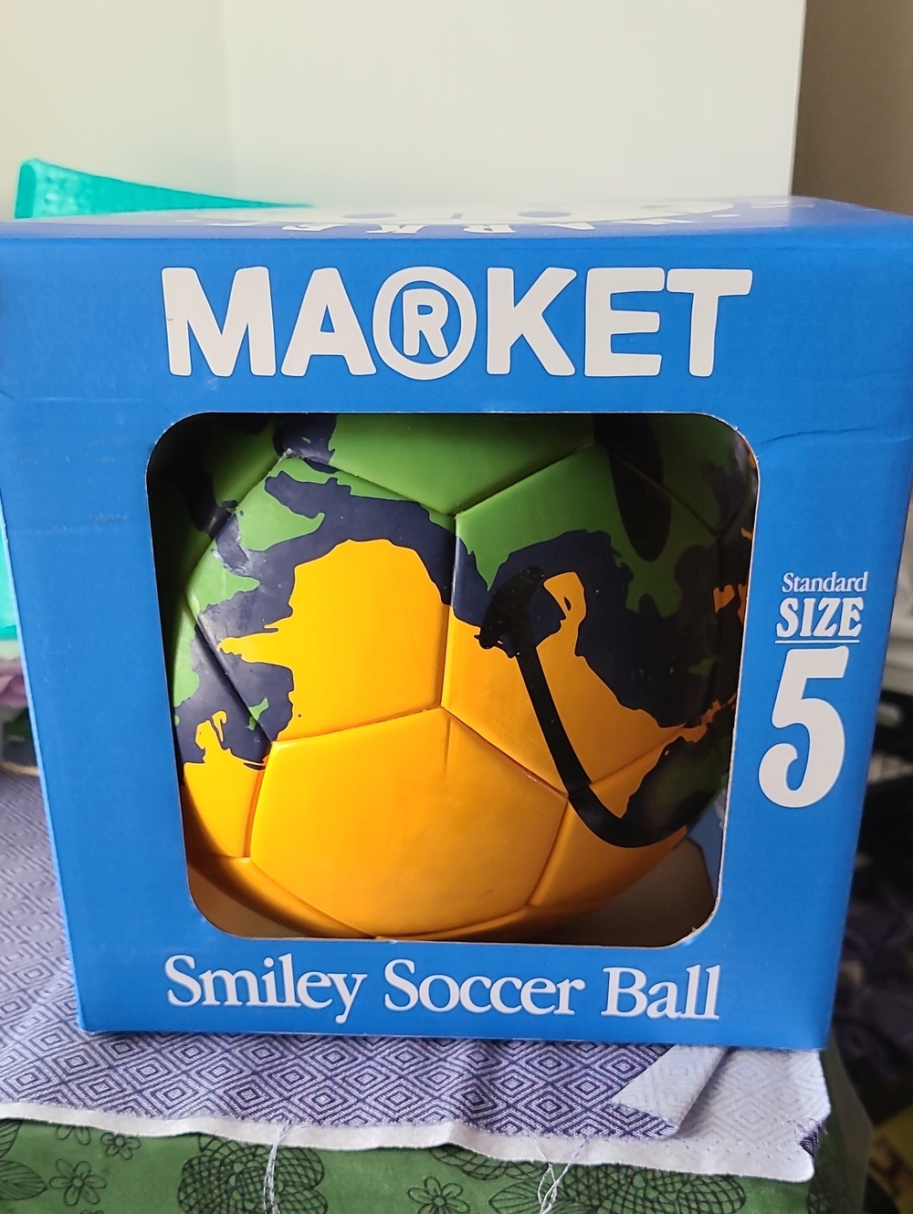 Smiley Soccer Ball - Yellow & Green - Size 5